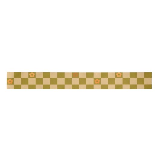 Flowe Karomuster - Nr. 02 Satinband (Vorderseite)