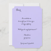 Flower Abstract Will You Be My Bridesmaid card Save The Date (Rückseite)