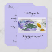 Flower Abstract Will You Be My Bridesmaid card Save The Date (Vorne/Hinten)