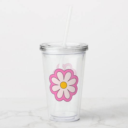 Flower Acryltrinkbecher (Rückseite)