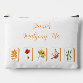 Flower and Bird Bam Mahjong Tile Bag Zubehörtasche