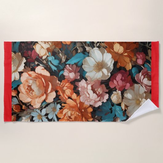 Flower Art Strandtuch (Vorderseite)
