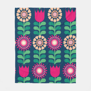 flower background vintage/illustration fleecedecke