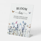 Flower Bar oder Bloom Bar Blaue Glocke Junggeselli Sockelschild (Vorderseite)