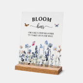 Flower Bar oder Bloom Bar Blauglocken-Junggesellin Acrylschild (Winkel)