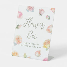 Flower Bar Roses in Bloom Shower Flower Station Sockelschild