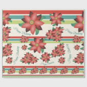 Flower Barn Red Happy Birthday Geschenkwrap Geschenkpapier (Flach)