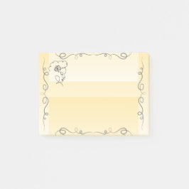 Flower Beauty Goldenrod Sticky Notes Post-it Klebezettel