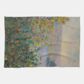 Flower Beds at Vétheuil, Impressionist Landscape Geschirrtuch (Horizontal)