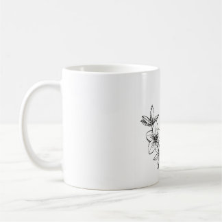 Flower bee ceramic mug  kaffeetasse