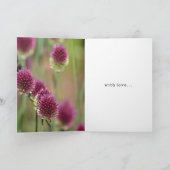 Flower Bee Thinking of You (photography by me) Karte (Innenseite)