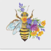 Flower bee with wild plants aufkleber (Vorderseite)