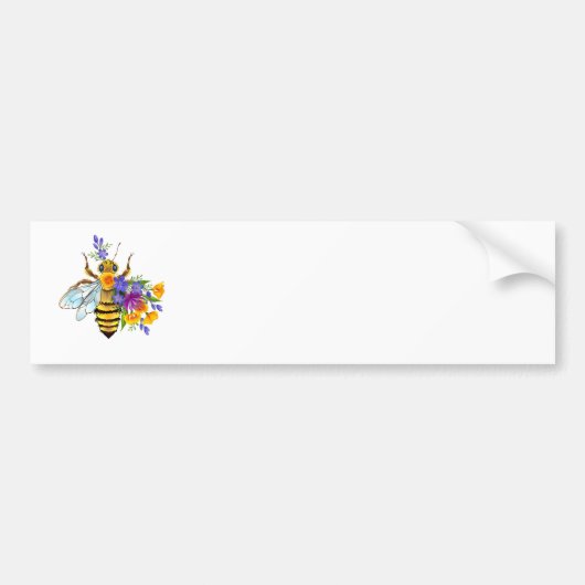 Flower bee with wild plants autoaufkleber (Vorne)