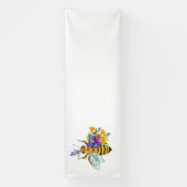 Flower bee with wild plants banner (Vertikal)