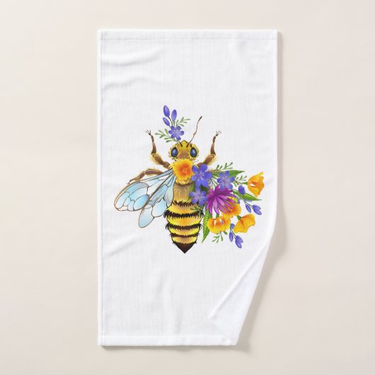 Flower bee with wild plants handtuch (Handtuch)