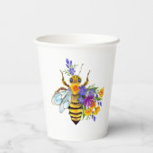 Flower bee with wild plants pappbecher (Rückseite)