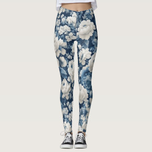 Flower Blue Leggings