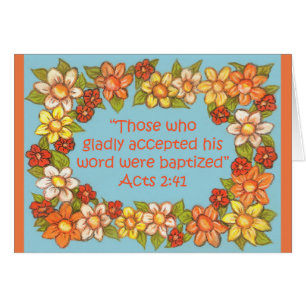Flower Border - Accepted Word-Baptized - Scripture