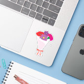 Flower Bouquet Aufkleber (Laptop mit iPhone)