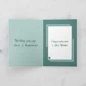 Flower Bouquet Hochzeit Herzlichen Glückwunsch Grü Karte (Innenseite)