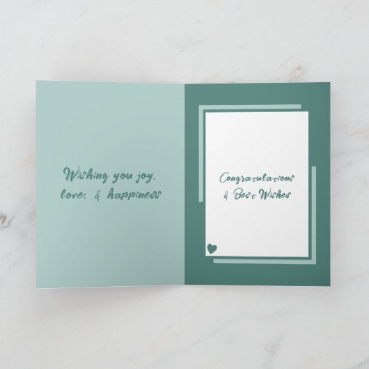 Flower Bouquet Hochzeit Herzlichen Glückwunsch Grü Karte (Innenseite)