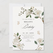 Flower branch birthday einladung (Vorderseite)