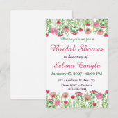  Flower Bridal Shower Invitation Card Einladung (Vorne/Hinten)