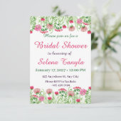  Flower Bridal Shower Invitation Card Einladung (Stehend Vorderseite)