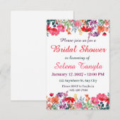  Flower Bridal Shower Invitation Card Einladung (Vorne/Hinten)