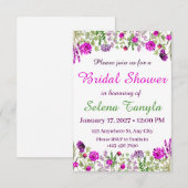  Flower Bridal Shower Invitation Card Einladung (Vorne/Hinten)