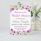  Flower Bridal Shower Invitation Card Einladung (Stehend Vorderseite)