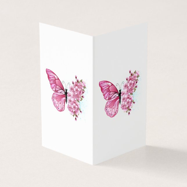 Flower Butterfly with Pink Sakura (Vorderseite)