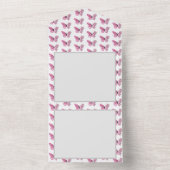 Flower Butterfly with Pink Sakura All In One Einladung (Innen Boden)