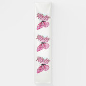 Flower Butterfly with Pink Sakura Banner (Vertikal)