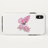 Flower Butterfly with Pink Sakura Case-Mate iPhone Hülle (Rückseite (Horizontal))