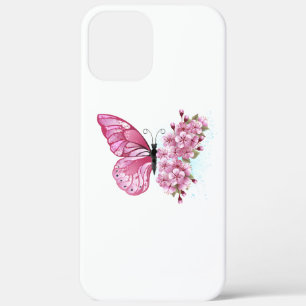 Flower Butterfly with Pink Sakura Case-Mate iPhone Hülle