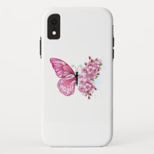 Flower Butterfly with Pink Sakura Case-Mate iPhone Hülle