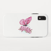 Flower Butterfly with Pink Sakura Case-Mate iPhone Hülle (Rückseite (Horizontal))