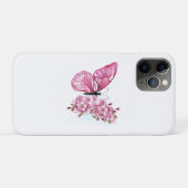 Flower Butterfly with Pink Sakura Case-Mate iPhone Hülle (Rückseite (Horizontal))
