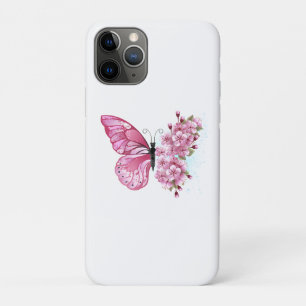 Flower Butterfly with Pink Sakura Case-Mate iPhone Hülle