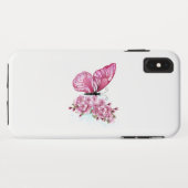 Flower Butterfly with Pink Sakura Case-Mate iPhone Hülle (Rückseite (Horizontal))