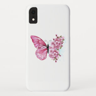 Flower Butterfly with Pink Sakura Case-Mate iPhone Hülle