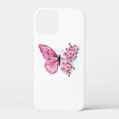 Flower Butterfly with Pink Sakura Case-Mate iPhone Hülle (Rückseite)