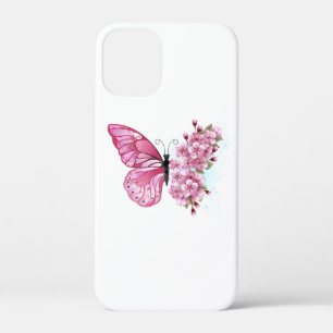 Flower Butterfly with Pink Sakura Case-Mate iPhone Hülle
