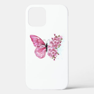 Flower Butterfly with Pink Sakura Case-Mate iPhone Hülle