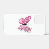 Flower Butterfly with Pink Sakura Case-Mate iPhone Hülle (Rückseite (Horizontal))