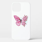 Flower Butterfly with Pink Sakura Case-Mate iPhone Hülle (Rückseite)