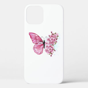 Flower Butterfly with Pink Sakura Case-Mate iPhone Hülle