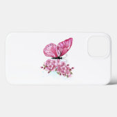 Flower Butterfly with Pink Sakura Case-Mate iPhone Hülle (Rückseite (Horizontal))