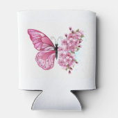 Flower Butterfly with Pink Sakura Dosenkühler (Rückseite)